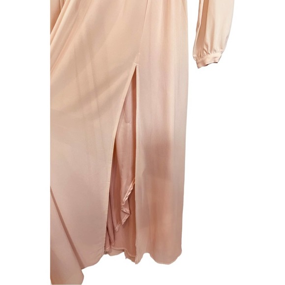Lulu’s Wondrous Water Lilies Blush Pink Long Sleeve Maxi Dress - Picture 11 of 14